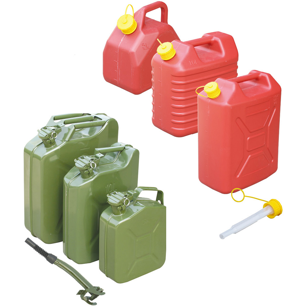 Jerry Can 5Gallon 20L Gas Gasoline Fuel NATO Military Metal Steal Tank w// Holder