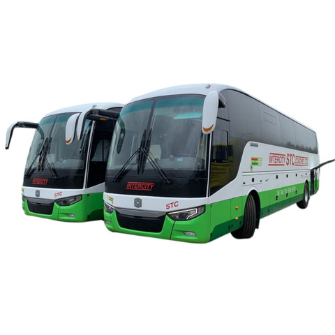 二手中通客车lck6128新型客车56座双门大厢后发动机