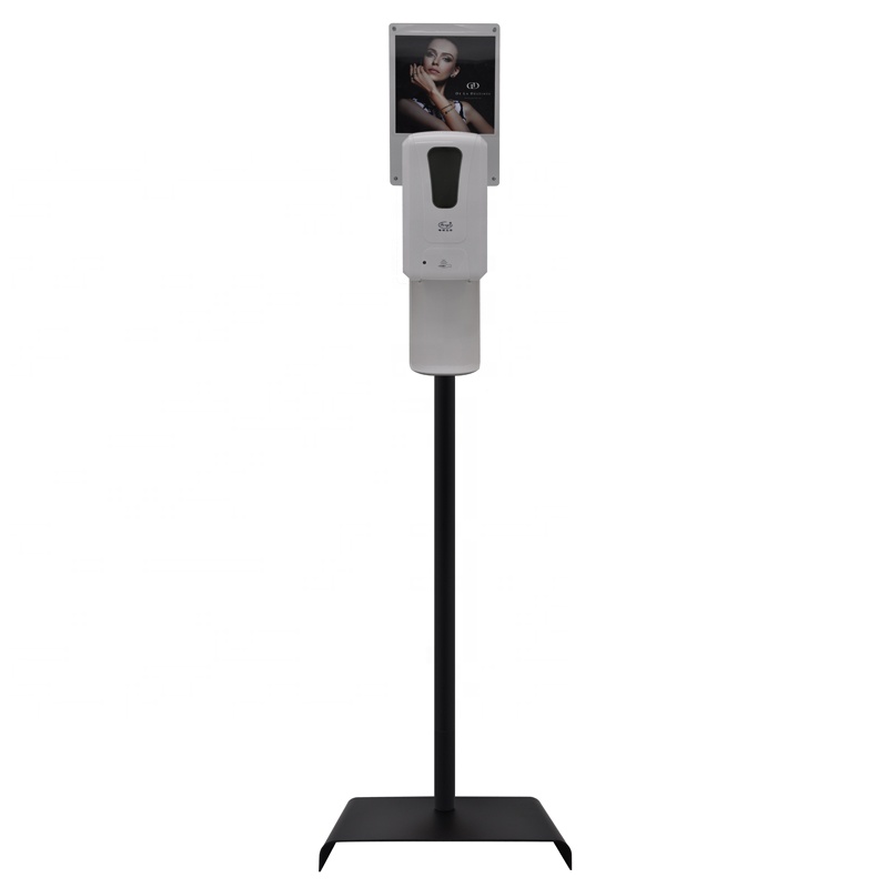 Placa de Publicidade de chão Standning aço touchless desinfetante para as mãos dispensador