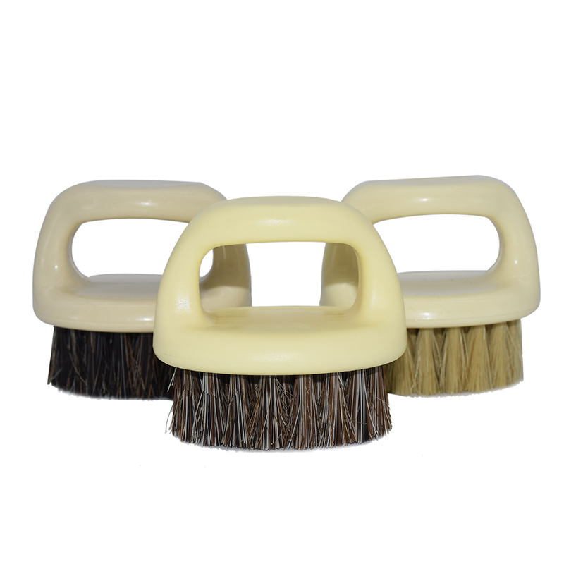 Ring Design Horse Bristle Men Shaving Brush Plastic Portable Barber Beard Brushes Salon Face Cleaning Razor Brush