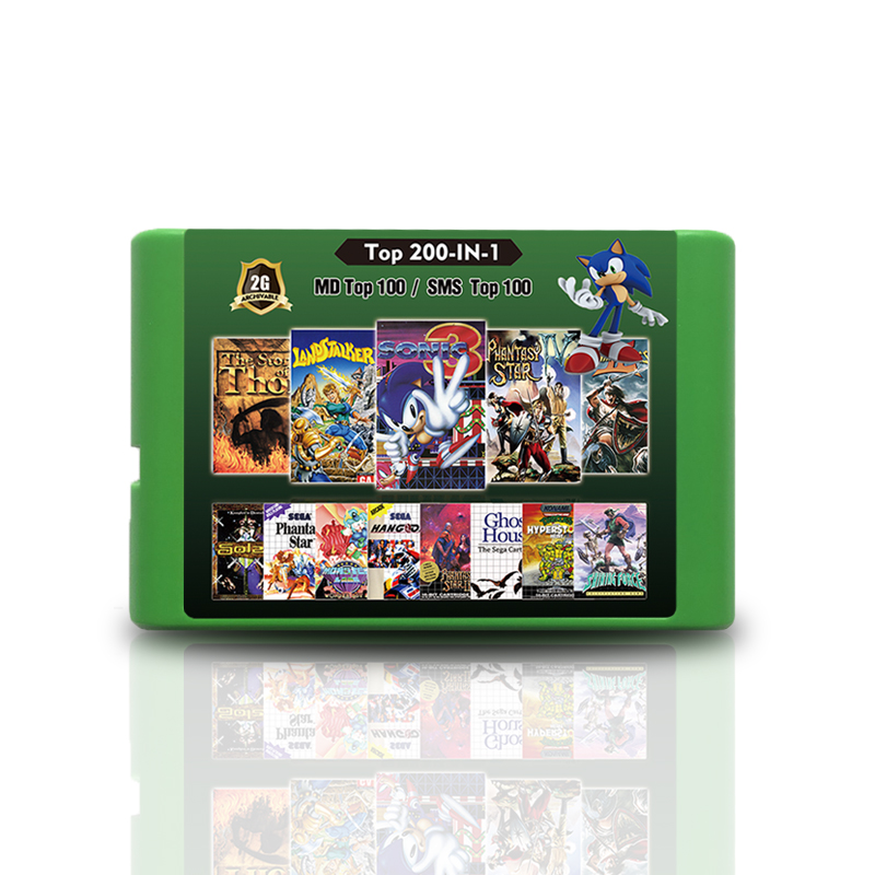 200 em 1 MD Megadrive Cartucho de Jogo 100 + 100 Jogos de Mestre Para Sega Megadrive Genesis Consola de jogos de Vídeo