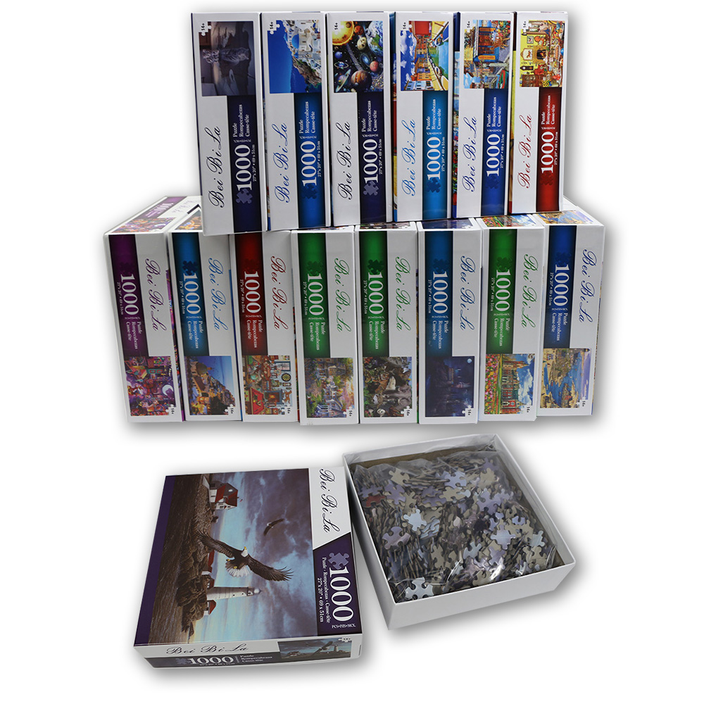 1000 peças de quebra-cabeças para adultos em estoque, alta-qualidade do cérebro jogo personalizado jigsaw
