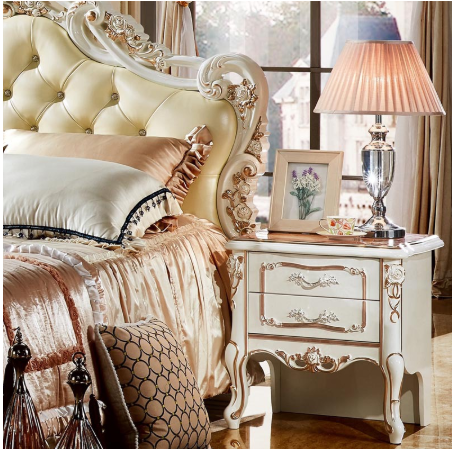 欧式豪华特大床卧室套装家具经典床,带衣柜