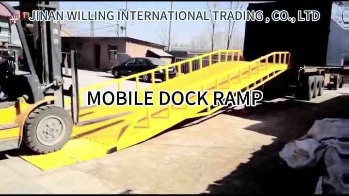 Cylindrical Ramp Hydraulic Cylinder Supporting Truck Tractor Leaning Mobile Ramp for ...