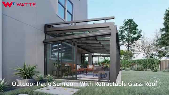 屋外パティオ取り外し可能な屋根サンルーフウィンドウサンルーム