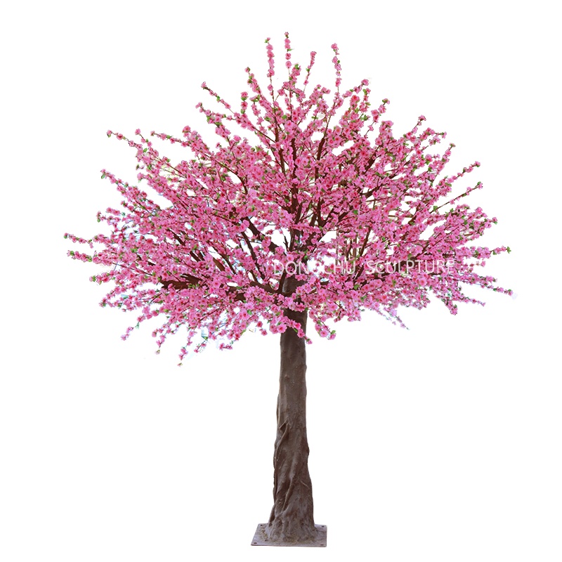 Большое искусственное Персиковое цветущее дерево, домашнее искусственное дерево бонсай для украшения, экспортируется на Ближний Восток