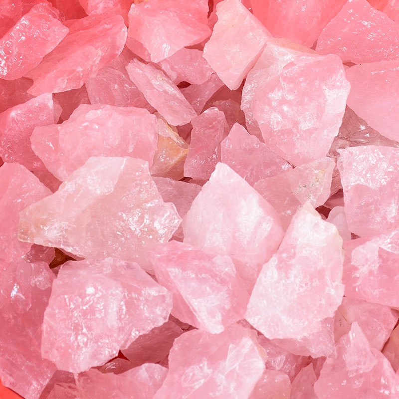 Оптовая Продажа Натуральные необработанные кристаллические целебные камни из розового кварца