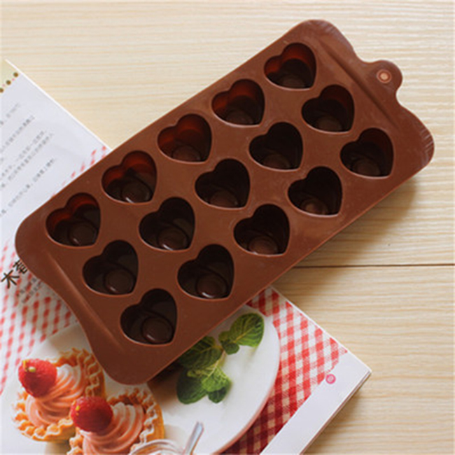 Vendas quentes Eco Coração-Em Forma de Moldes de Silicone Bolo de Chocolate de Cozimento
