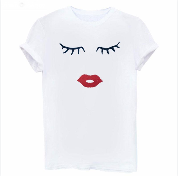 Оптовая продажа, Милая женская футболка на заказ, футболки с коротким рукавом, Женская Повседневная футболка