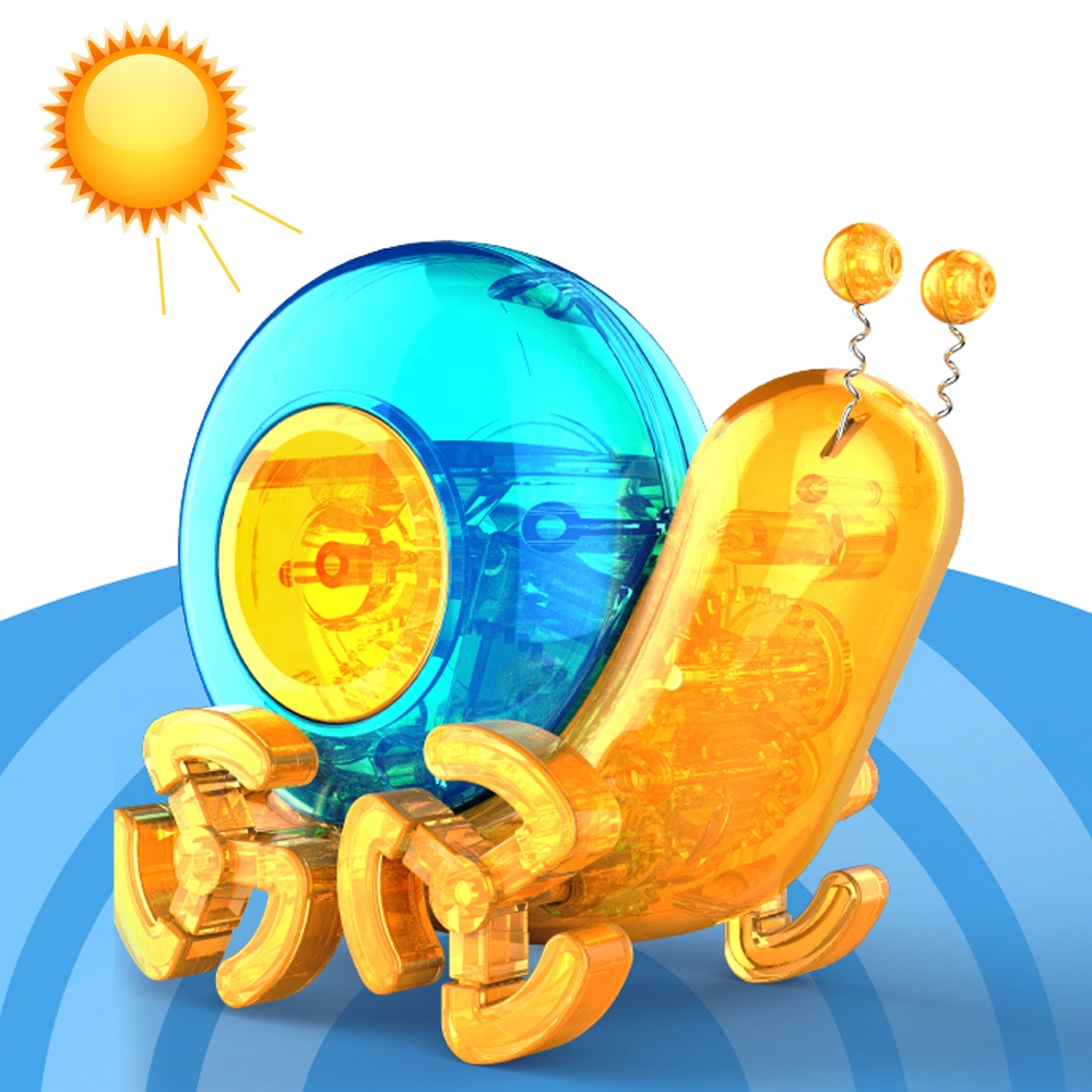 Оптовая продажа игрушек 2021, распродажа обучающих игрушек для сборки животных, наборы «сделай сам», прогулочная Улитка на солнечной энергии