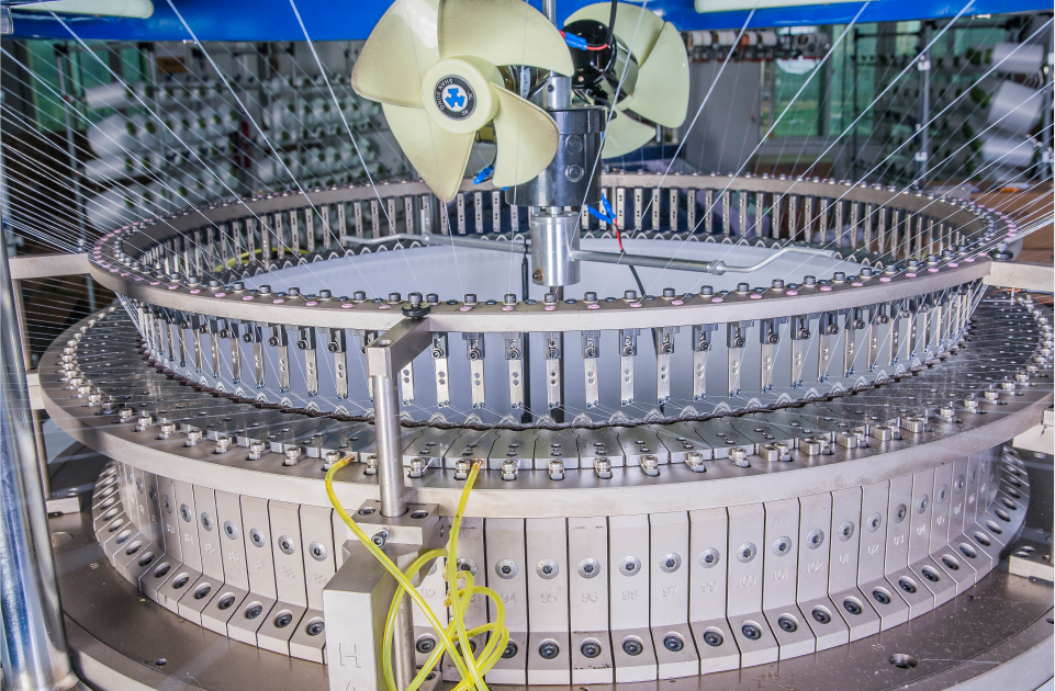 汉马纺织新型号铝凸轮箱高速开口宽度单圆机