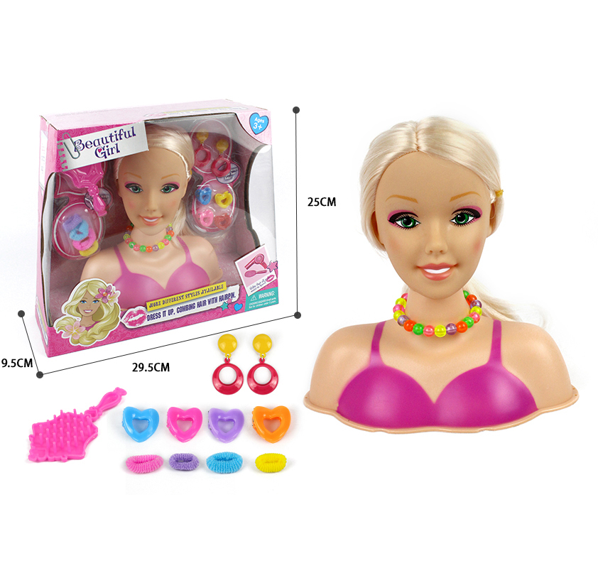 Новинка 2020, стильная кукла для макияжа с полуголовой, игрушки, кукла для волос, игрушки для девочек, косметическое положение, формы для куклы с головой