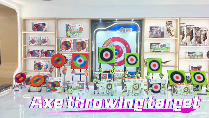 VEVOR Axe Throwing Game Plastic Bristle Target With 8 Throwing Axes Set
