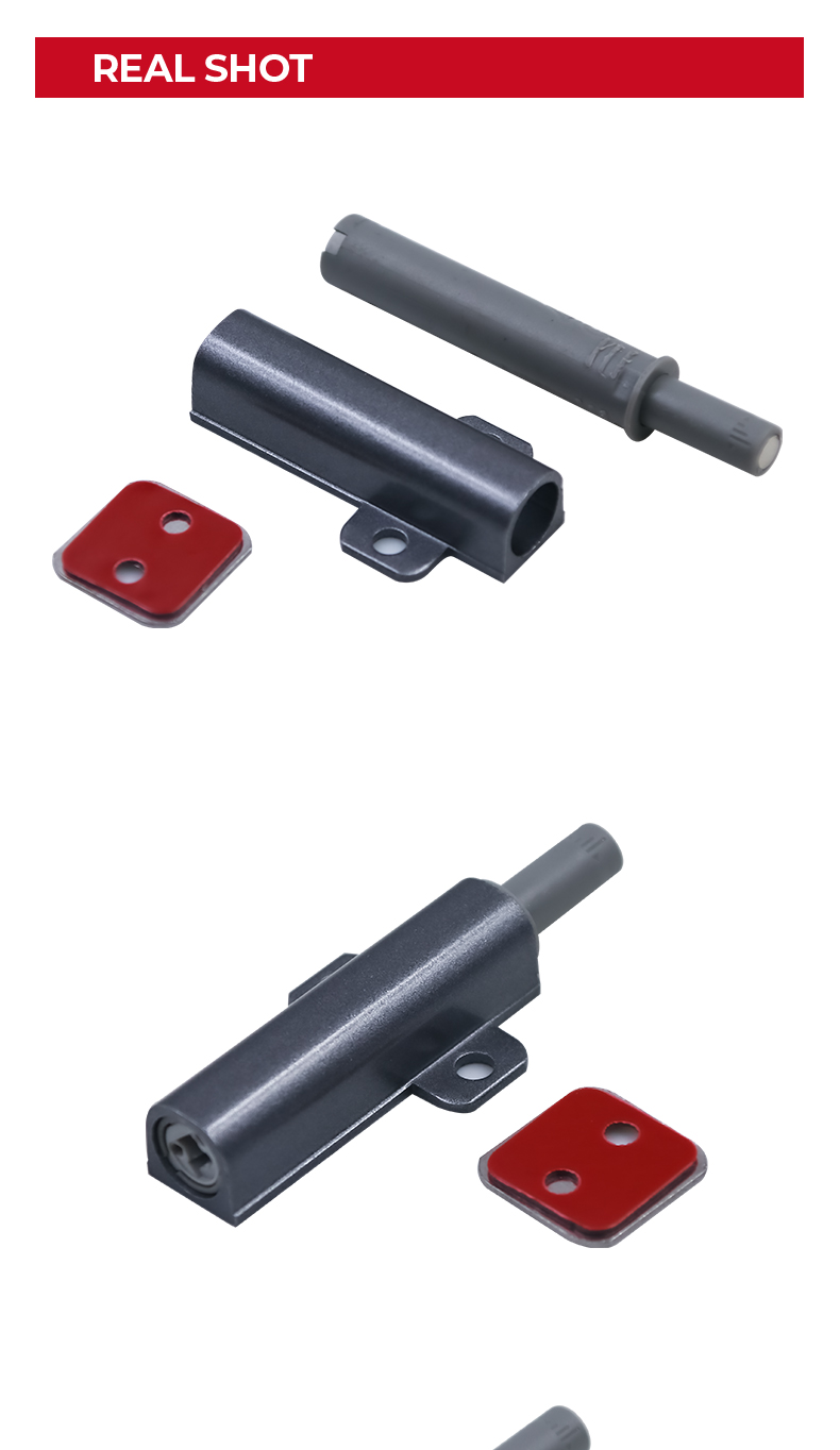 Cabinet Door Damper Aluminum Cover Door Buffer  Push to Open System with Magnetic