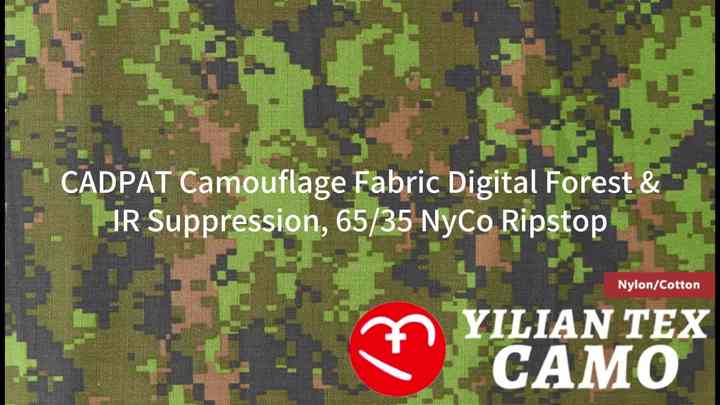 CADPAT Digital Forest Camouflage Fabric - 65/35 NyCo Ripstop
