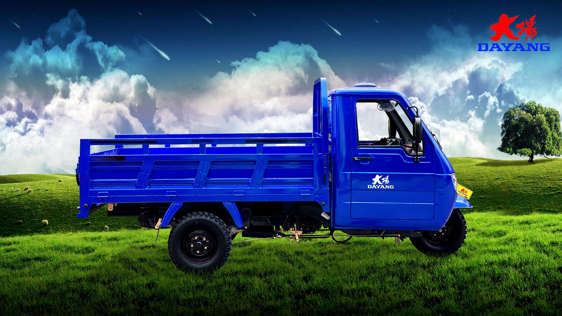 Closed cab tricycle XK3 large cargo box 2.4m*1.3m 250cc 300cc cargo tricycle passenger tricycle CCC OEM direct sale from factory