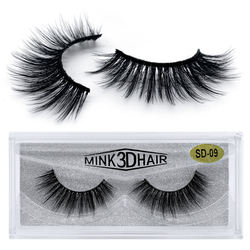 A pair of 3D fake eyelashes, handmade, natural thick three-dimensional multilayer eyelashes, 3d mink false eyelashes