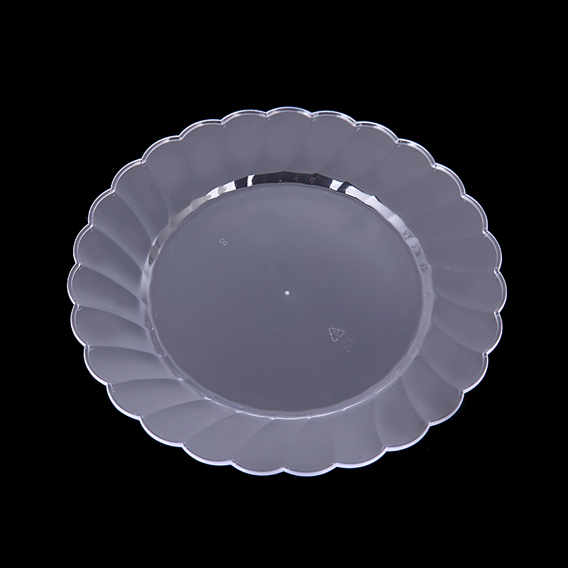 Одноразовая прозрачная пластиковая тарелка для свадебной вечеринки без бисфенола А