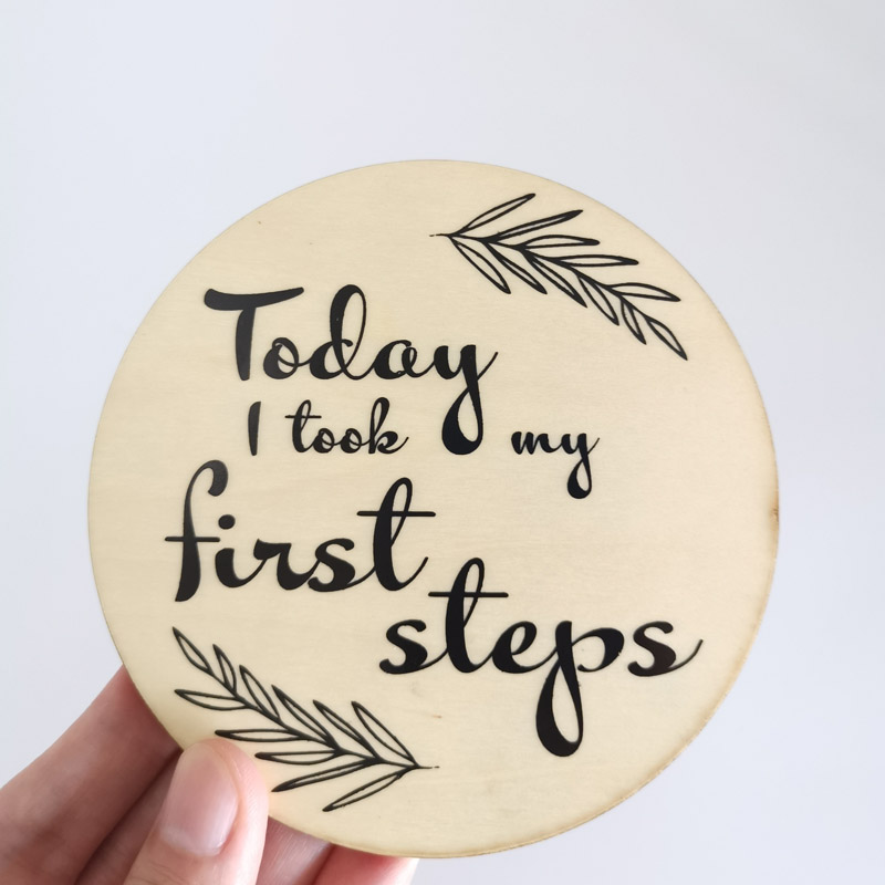 4 дюйма Диаметр печатных деревянный диск для милый Мишка мило