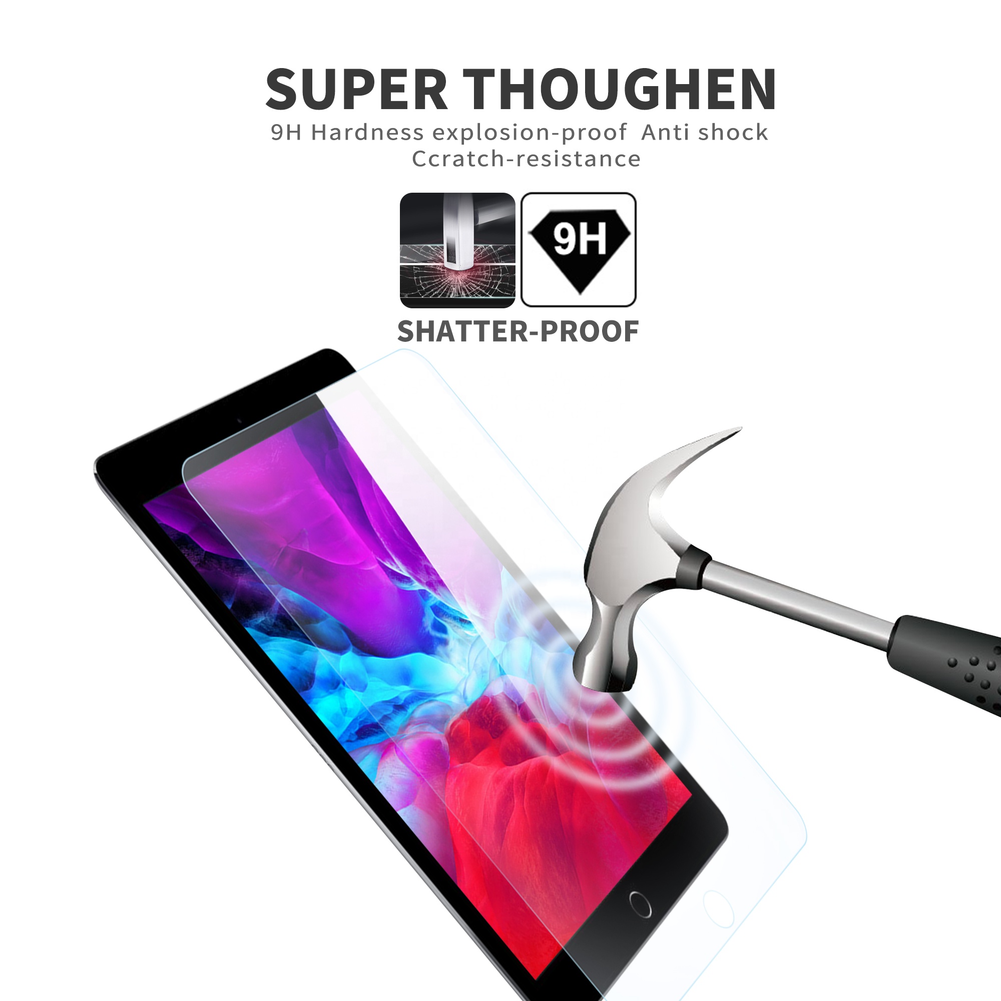 Заводская поставка из Китая, оптовая продажа, 9H взрывозащищенный HD прозрачный протектор экрана из закаленного стекла для iPad mini 6