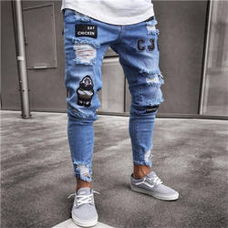 Jeans fashion-men-jeans-hip-hop-cool-streetwear-jeans para homens