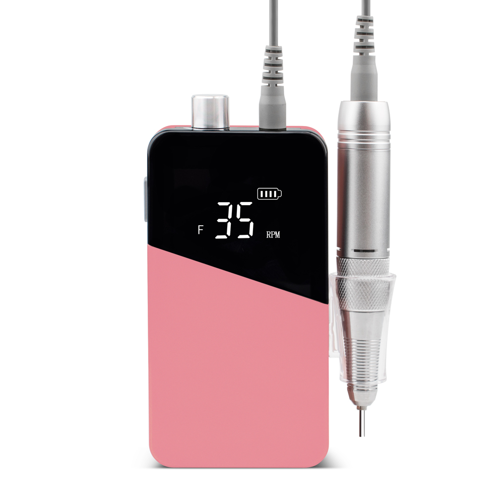 Градиентный цвет 35000 об/мин Беспроводная портативная электрическая дрель для ногтей перезаряжаемая e-пилка для маникюра и педикюра
