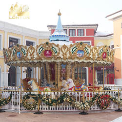 Beautiful top drive antique carousel kids Christmas musical carousel for sale