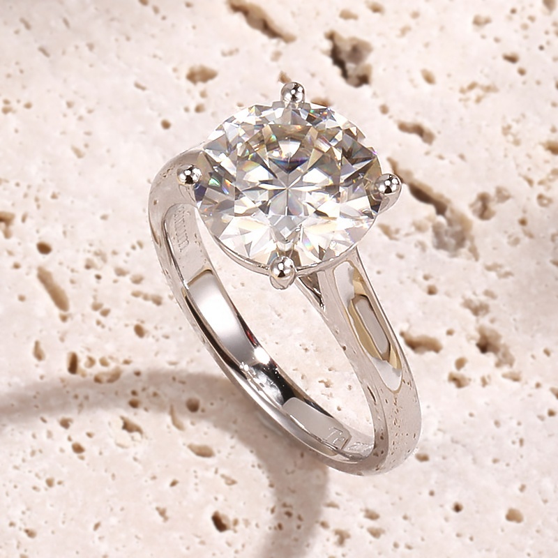 Luxury 14k White Gold HPHT Lab Grown Diamond Ring CVD Lab Diamonds Engagement Ring Fine Jewelry Women Diamond Ring Factory