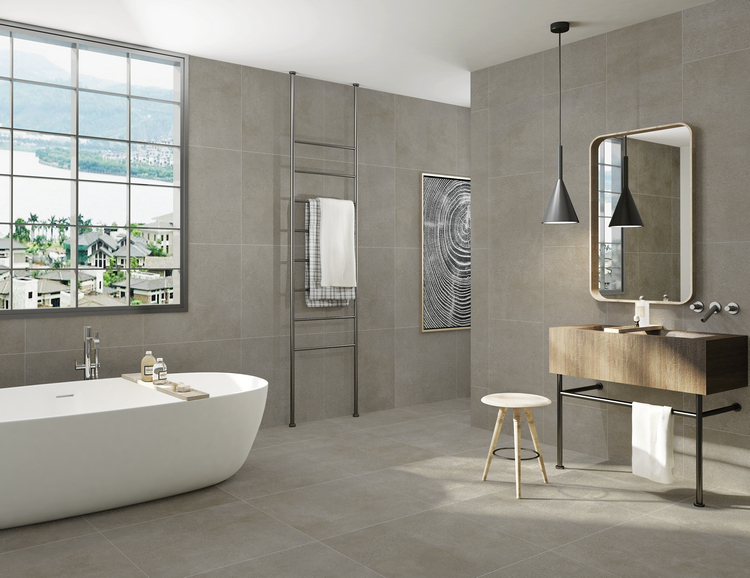 New Model Flooring Grey Matt Rustic Ceramic Tile