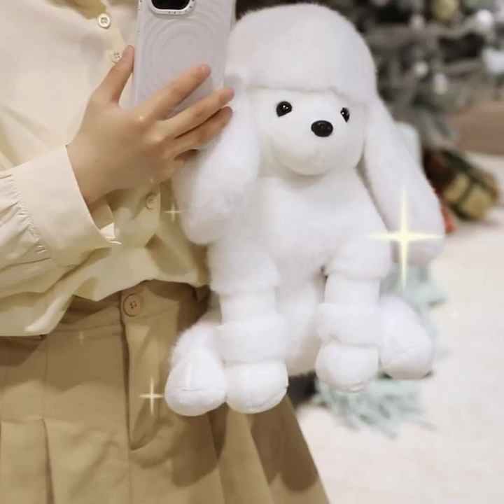 Super Soft White Poodle Plush Toy - Perfect Stuffed Animal