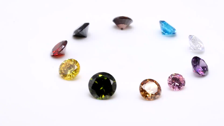 Total 15pcs 4mm~10mm 1pcs Per Colors Loose Cubic Zirconia Round Shape CZ Synthetic Gemstone - 36