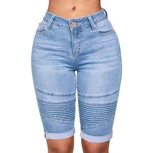 knee length jean shorts womens