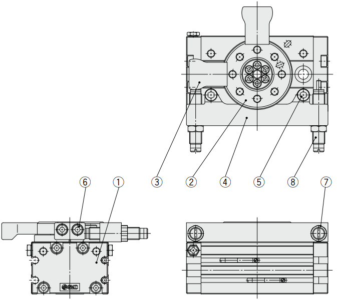 Cilindro Rotante SMC MSQB200R, Nuovo, Per Automazione Industriale - Foto 2