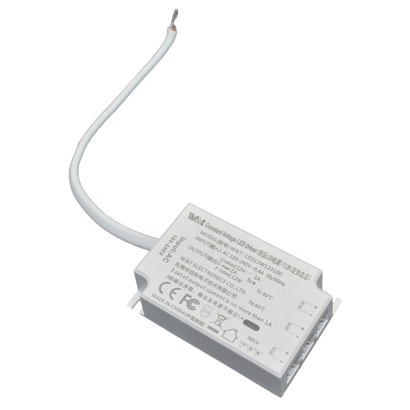 CE FCC ROHS белый двойной разъем 24 в 0,5 А 12 в 0,5 А 1 а 6 Вт 12 Вт для помещений ультратонкий Светодиодный драйвер постоянного напряжения