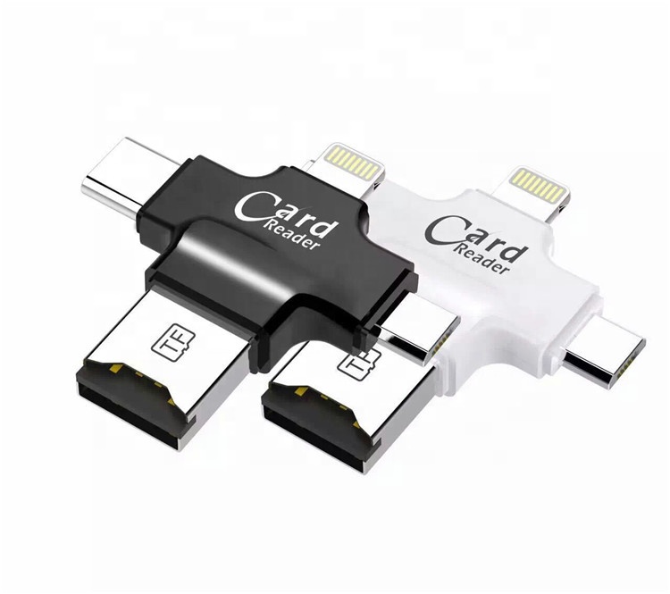 4 в 1 OTG Micro USB TF кардридер адаптер для мобильного телефона