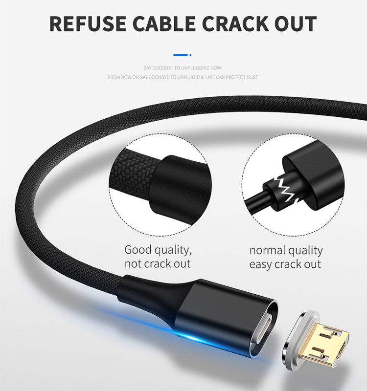 New design super speed charger 3in1 usb magnetic charging cable