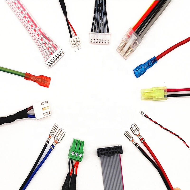 Custom 2 5 12 20 pin molex plug 4p connector crimp black cable assembly insulated terminal jst xh vh wire harness