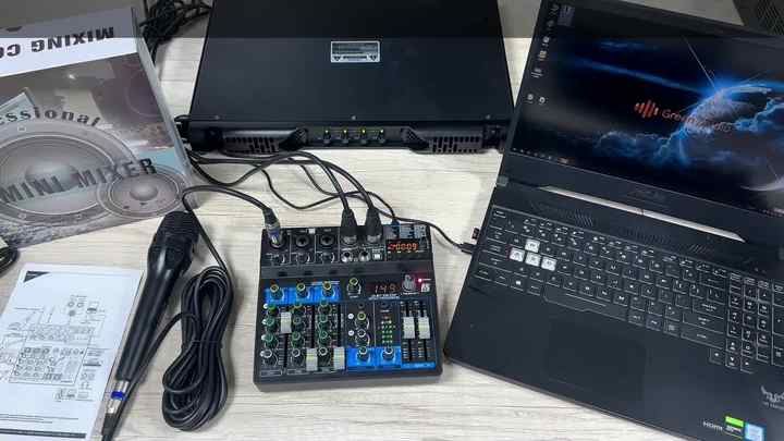 GAX-GT9 Six Channel USB Mixer - Professional Sound Control