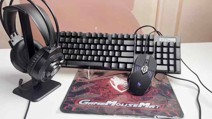T-WOLF TF700 Esport Game Mechanical Keyboard Set Green Switch