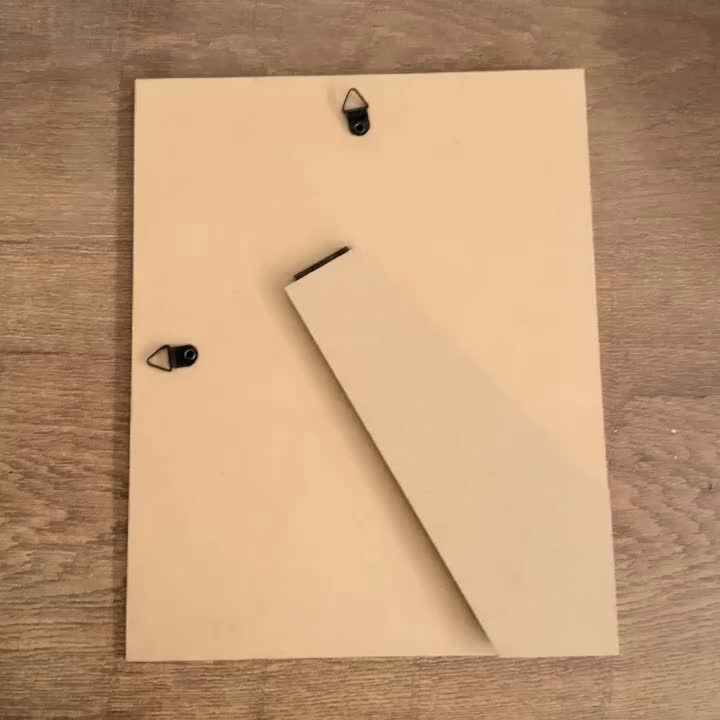 MDF puntone posteriore con gamba estesa/foto/cornice – ideale per ricambio in caso di retro danneggiato – MDF da 1,5 mm, Legno, A4