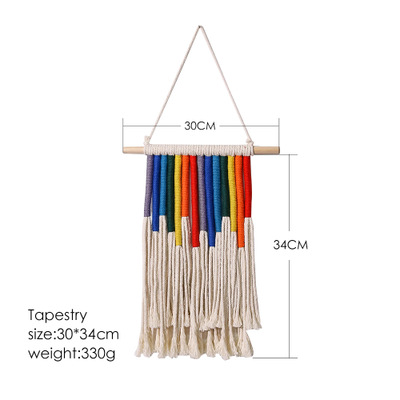 Handmade Woven Macrame Wall Hanging Tapestry Wedding Wall Decoration Nordic Backdrop Wall Home Living Room Home Boho Decor