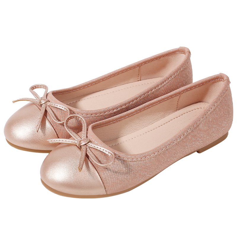 Оптовая продажа, дешевая детская обувь принцессы с бантом-бабочкой, повседневная обувь на плоской подошве для девочек