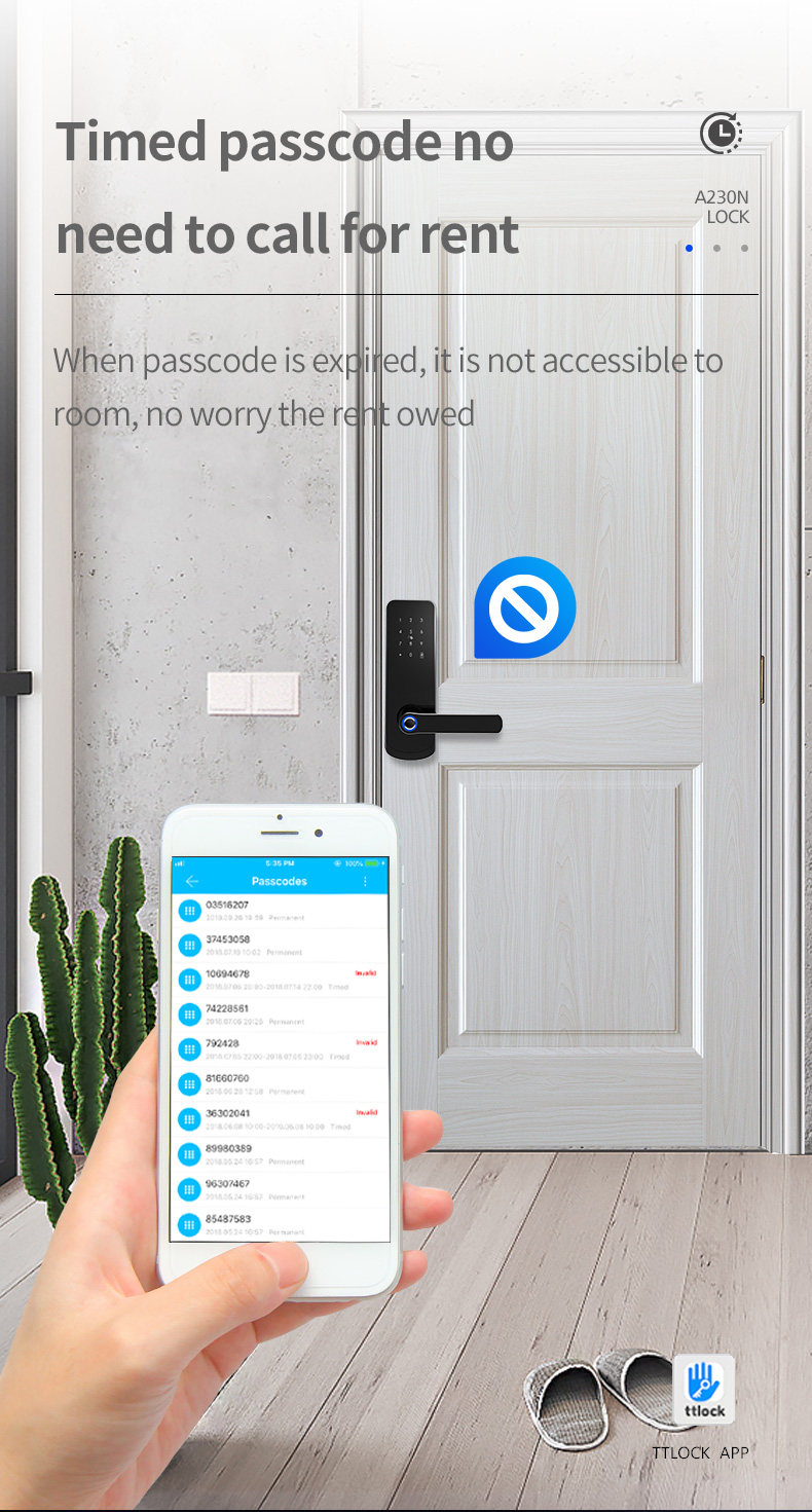 Biometric door bell special functioned home tuya app smart lock