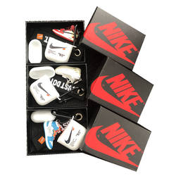 2020 Amazon vendedor 1:1 Niike Jordan sneaker keychain mini sapato ar vagens Gen2 caso com CAIXA original