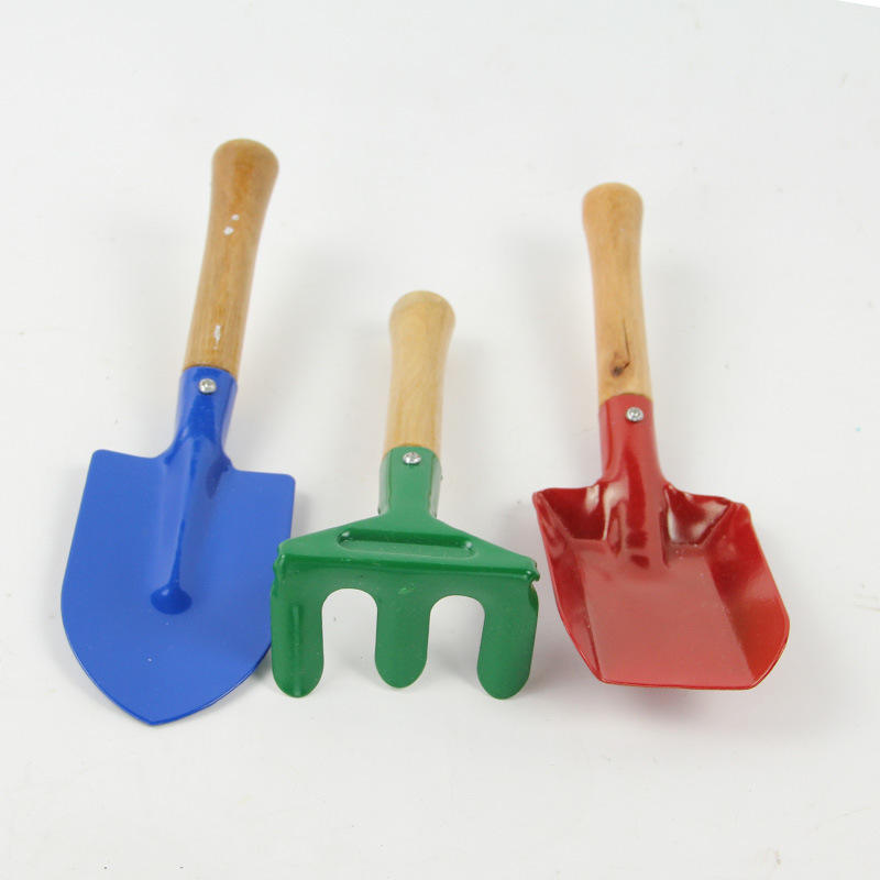 Yardwe 3 Sets Shovel rake Childrens Gardening kit Kids Shovel and rake Garden Soil Cultivator Gardening Plant Shovel Kids Beach Toy Mini Toys 並行輸入 3 in 1 Shovel,Rake,Spade Kids Gardening Tool for Gardening Planting and  Sand Playing Iron Color Paint Toy Kids Gardening Set