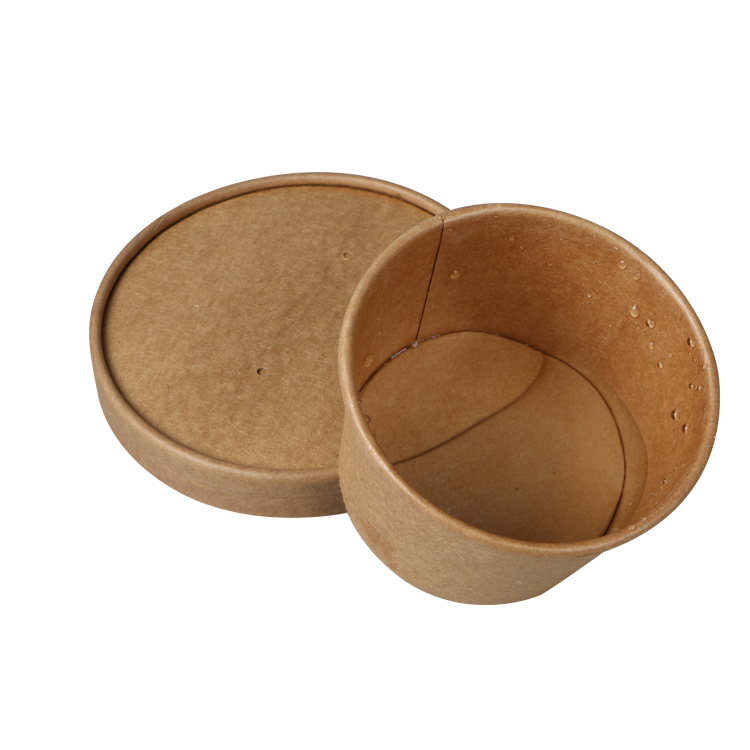 Биоразлагаемая упаковка, одноразовые бумажные чашки для супа, картонные бумажные чашки и крышки для еды на вынос
