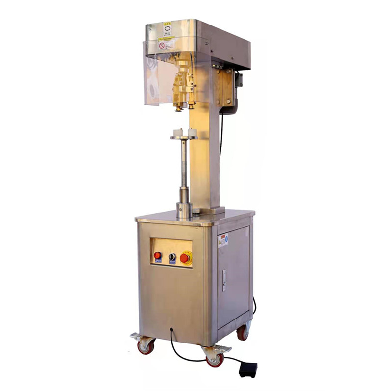 China Semi Automatic Glass Bottle Aluminum Capping Machine