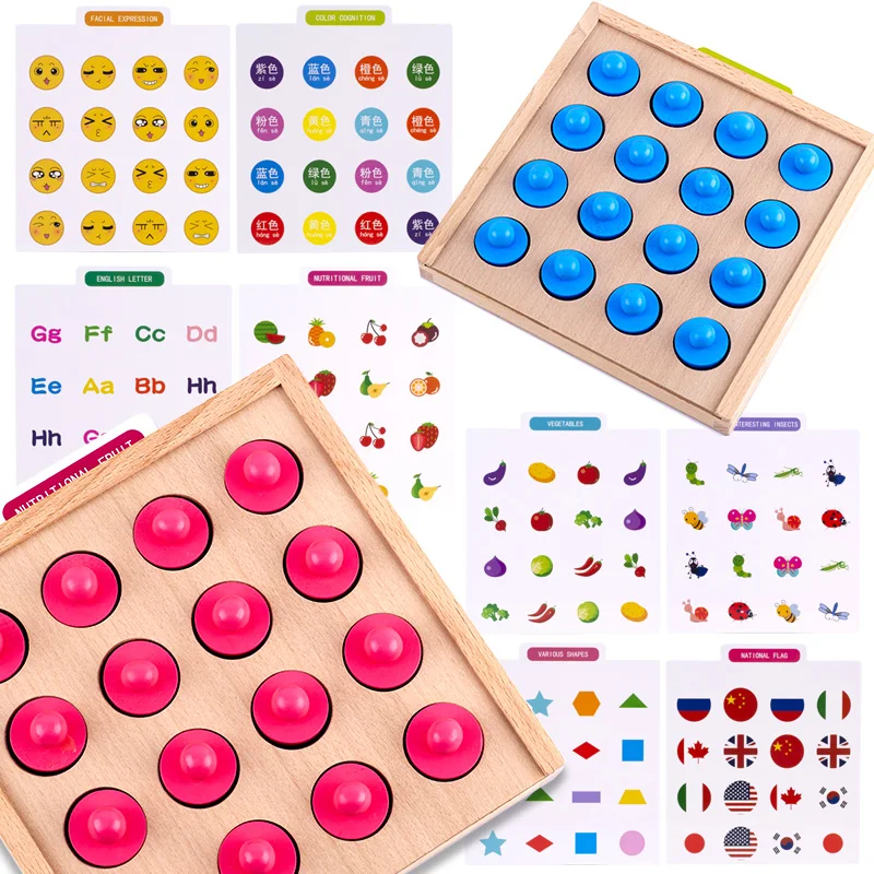 Деревянные развивающие игрушки, шахматы с памятью, три в одном, детские игрушки, развивающие игрушки