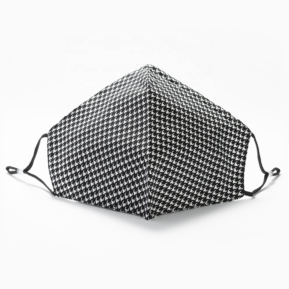 2021 горячая Распродажа модные Моющиеся Многоразовые Pied De Poule Печать Хлопок Facemask