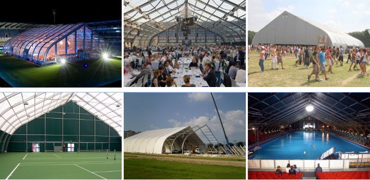 30x100m Curved Event Tent TFS Sandwich Panel Wall Giant Exhibition Hall
